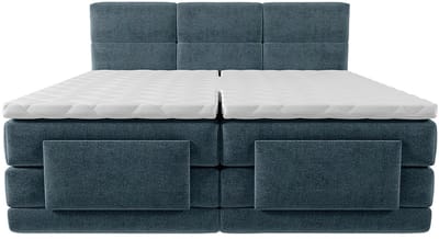 Vente-unique Boxspringbed stof blauw 2 x 90 x 200 cm