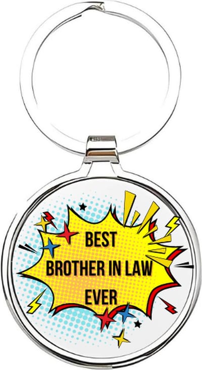 Akyol - Best brother in law Sleutelhanger - broer - De leukste schoonbroer - Schoonbroer sleutelhanger - grote broer sleutelhanger - Sleutelhanger broer - Familie sleutelhanger - cadeautje - broer cadeau - boy - de liefste broer - 4 x 7,5 CM
