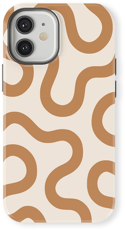 DripCase Motion Flow Tough Hoesje geschikt voor iPhone 12 Mini | Backcover met Mag | Trendy Design | Valbescherming | Warm Whisper