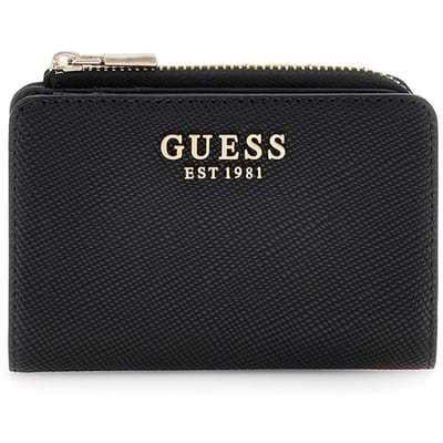 Guess Laurel || Portemonnee Dames - Ritsportemonnee - Imitatieleer - Zwart