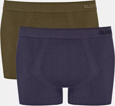 sloggi men GO Smooth Short C2P Heren Onderbroek - Groen - DonkerCombinatie - Maat S