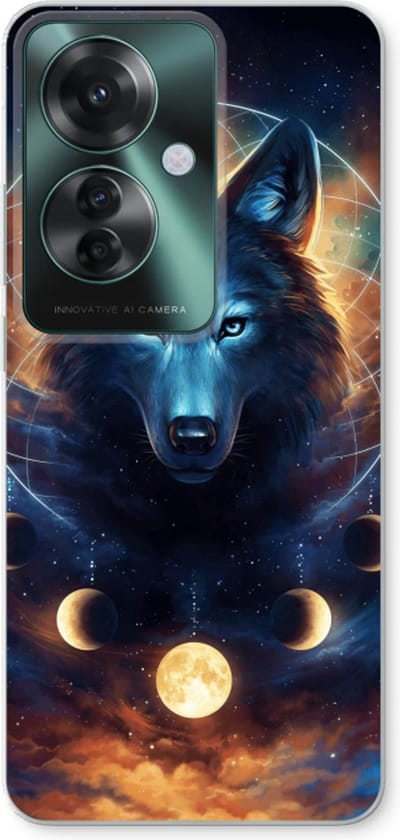 Case Company® - Hoesje geschikt voor Oppo Reno 11 F hoesje - Wolf Dreamcatcher - Soft Cover Telefoonhoesje - Bescherming aan alle Kanten en Schermrand