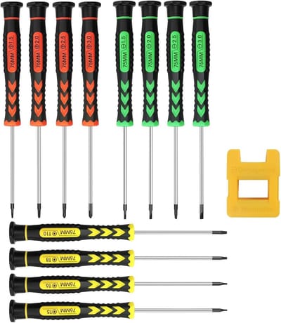 12-delige schroevendraaierset met magnetiseerder - mini precisie schroevendraaiers voor fijn werk