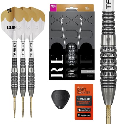 Target Darts Redux 90% Tungsten Swiss Point Steel Tip Dartset 22G Barrel 02 met Pro Grip TAG Shafts en Pro Ultra Flights - Torpedo Vorm met Diamantvormige Grip