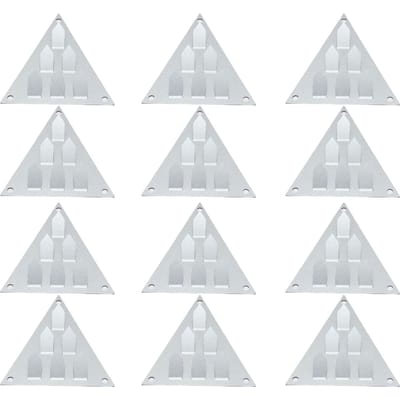 12 PIÈCES Clips d'empalement pour panneaux acoustiques Acier galvanisé Triangle à pousser Support d'empalement avec vis pour insonorisation