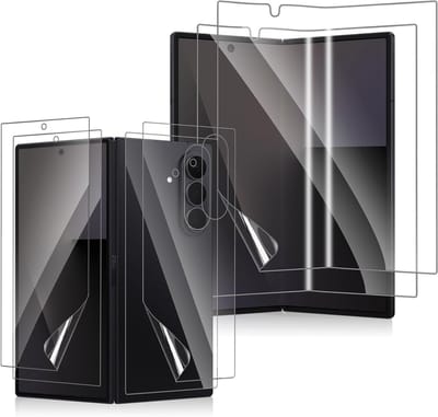 Screen Protector voor Samsung Galaxy Z Fold 7 5G - 2+2+2 Pakketten, Flexibele TPU Beschermfolie, HD Duidelijk, Anti-Kras, Voorzijde en Achterzijde Bescherming