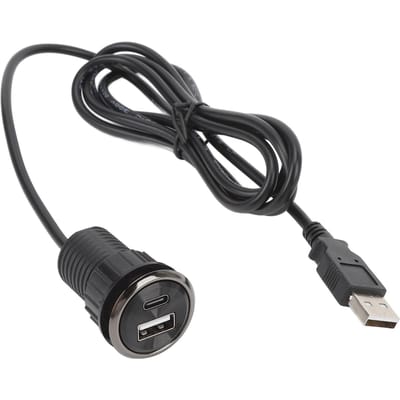 Desktop Power Grommet Kleine Verborgen Verzonken Stekkerdoos met 2 USB-laadpoorten voor