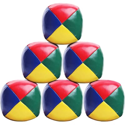 Lot de 6 Balles de Jonglage Lisses et Durables pour Enfants et Adultes Apprendre la Jongle Améliorer la Coordination Divertissement en Plein Air Parfait pour les Débutants blue