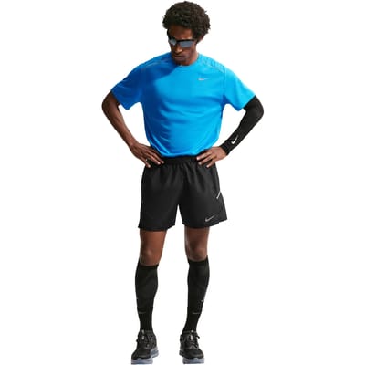 NIKE miler men's dri-fit 5i brief-l - Short running heren - Zwart