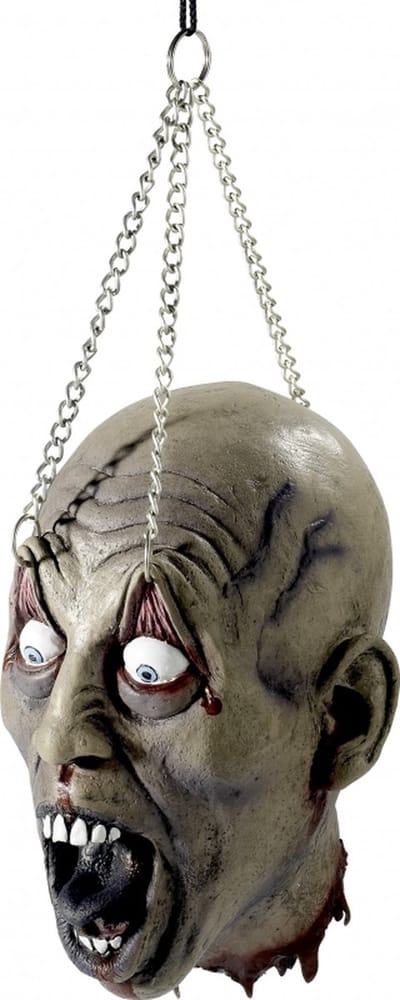 Smiffys Hangend zombie horror hoofd - Halloween/horror decoratie poppen - versieringen - 19 x 21 x 28 cm