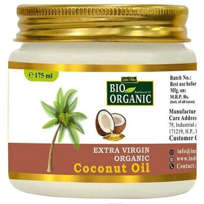 Kokosnootolie: voor huid- en haarverzorging (175 ml), Extra vierge kokosolie, Indusvallei 18.703125 beige