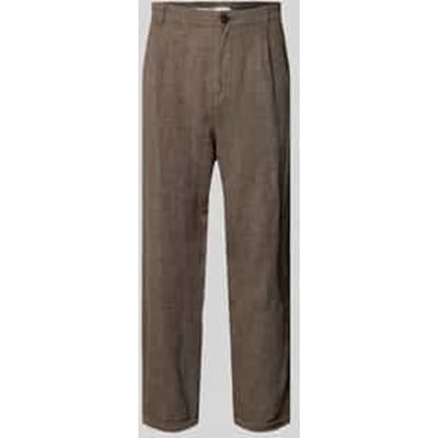 relaxed fit stoffen broek van mix van katoen en linnen model 'RON'