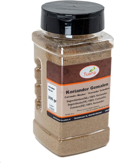 Tuana Kruiden - Koriander Gemalen / Ketoembar - Strooibus 120 Gram - Tuanashop - MP-K-0049