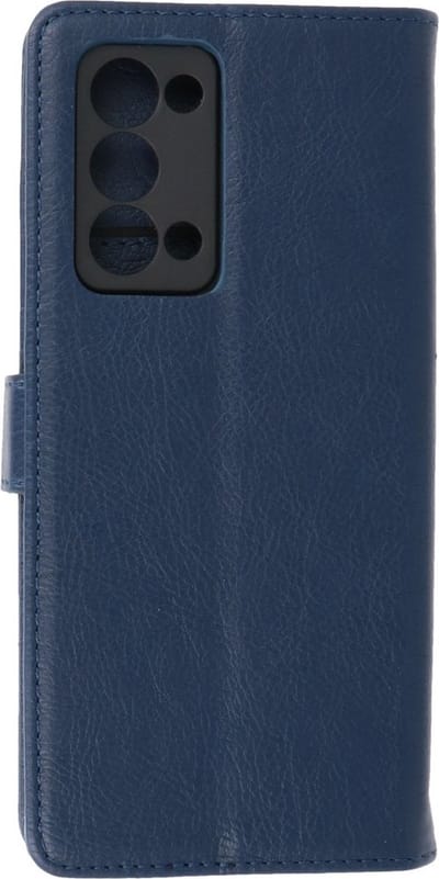 Hoesje Geschikt voor de Oppo Reno 6 Pro Plus 5G - Kaarthouder Book Case Telefoonhoesje - Navy