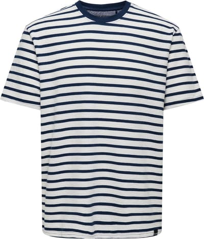 Only & Sons Kian Reg Seersucker T-shirt Met Korte Mouwen Veelkleurig S Man
