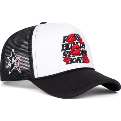 Unisex Borduur Letter Lippen Zijde Pentagram Baseball Net Petten Lente En Zomer Buiten Verstelbaar Casual Petten Zonnebrand Pet gray