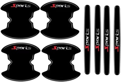 Deurklink Beschermer Set - Auto Deurbescherming - Lak Beschermen - Krasbestendig Siliconen - 8 Stuks - Carbon Look