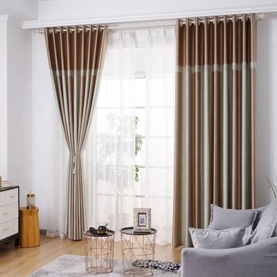 Lot de 2 rideaux occultants haut de gamme pour salon, chambre à coucher, balcon, protection solaire, baie vitrée W150xH270cm couleur champagne