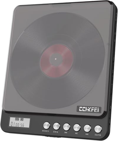 Draagbare CD Speler met Bluetooth, FM Radio en Oplaadbare Batterij