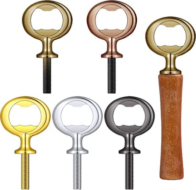 Oneay (5 stuks) Metalen flesopeneraccessoires, flesopener-inzetstukken, geschikt voor bruiloften, wijnfeesten, doe-het-zelfprojecten, houtbewerking, draaien, enz.