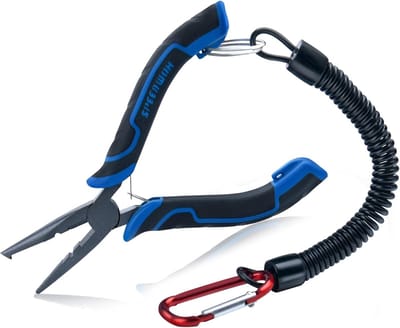Vistang met snijder - Visgereedschap tang - Vissen en reparatie - Multifunctioneel gereedschap - 15 cm lengte - Blauw zwart