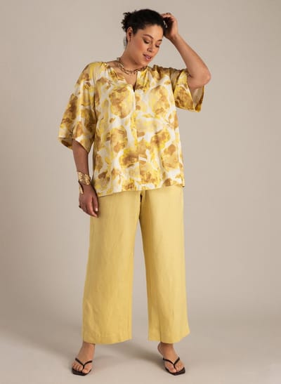YEST CURVE Trijntje Essential Bottoms - Raffia Yellow - maat 3(52)