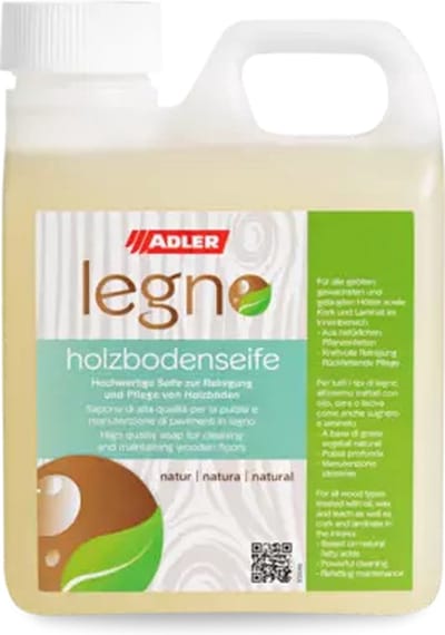 Legno houtvloerzeep wordt gebruikt voor de regelmatige reiniging 1 liter