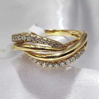 Huitan Nieuwe Trendy Ringen voor Vrouwen Hoge Kwaliteit Goudkleur Briljante Kubieke Zirconia Vingerringen Bruiloft Verloving Sieraden 9 brown