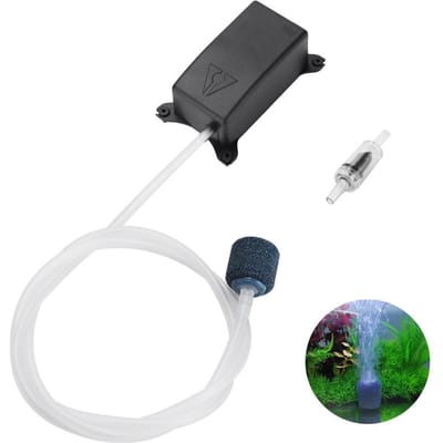 Kits de pompe à Air d'aquarium pompe à Air à oxygène avec Valve de contrôle de Tube pierre à Air pour Aquarium US PLUG black