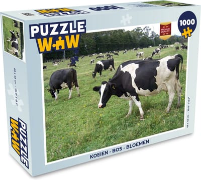 Puzzel Koeien - Bos - Bloemen - Legpuzzel - Puzzel 1000 stukjes volwassenen