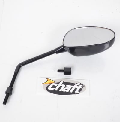 Rétroviseur droit Chaft grand prix coloris noir filetage 8mm IN 104 pour moto scooter neuf