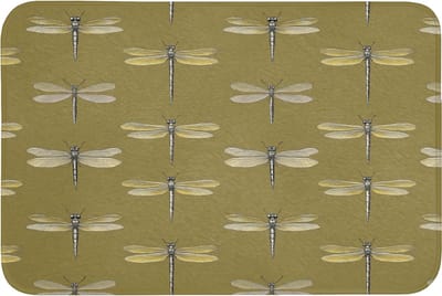 Badmat 90x60 cm - Antislip - Libellen - Patroon - Groen - Badmatten voor badkamer - Badkamermat - Douchemat - Badkamer mat