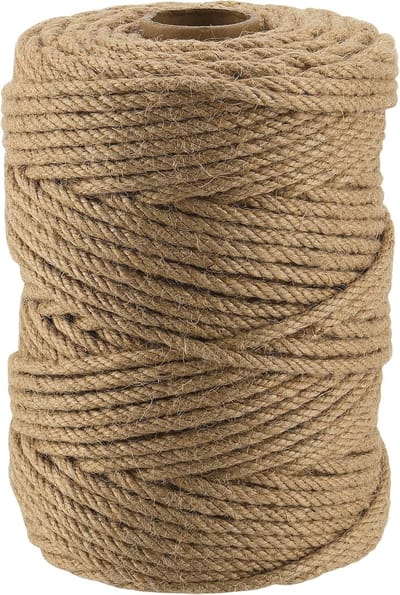 Jute Touw 6 mm - 100 m Sterk Henneptouw voor Tuinieren en Creatieve Klussen