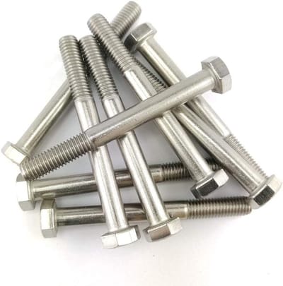 Zeskantkopschroeven Roestvrij - Bout M8 - Bevestigen Metaal - DIN 931 Standaard - M8x160 50 Stuks - Zilver