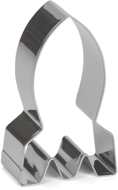 uitsteekvorm Raket 7 cm RVS zilver