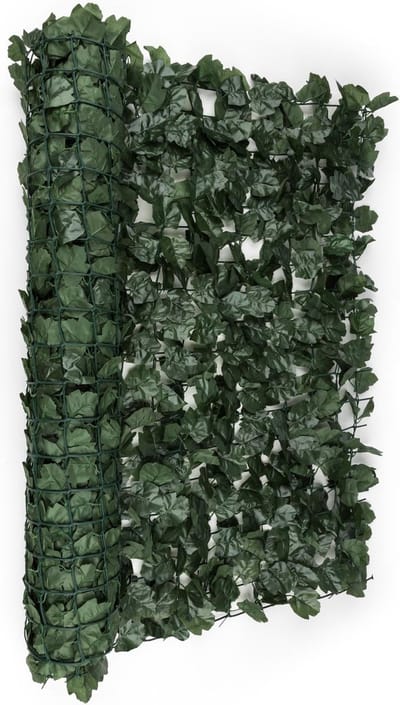 blumfeldt Fency Dark Ivy - privacyscherm , windscherm , geluidsisolatie , 300x150 cm , klimopbladeren , hoge opaciteit , geplastificeerd gaas , maaswijdte 6x6 cm , groen flexbinder , donkergroen - 100 cm 2 kg