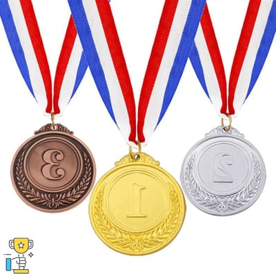 Gouden, Zilveren en Bronzen Medailles van Zinklegering voor Kindersportcompetities - Set van 3 Prijzen voor Wedstrijden en Evenementen