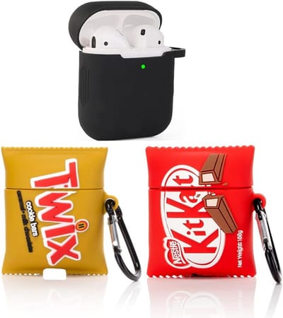 3-Pack Siliconen Hoesje voor AirPods 1 & 2 met Lanyard - Schattig en Duurzaam Ontwerp