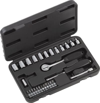 Meister 8427900 bit- en dopsleutelset 28-delig, 6,35 mm (1/4 inch)