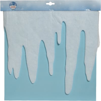Decoris Ijspegelrand/sneeuwrand - wit - 200 x 32 cm - polyester - sneeuwversiering
