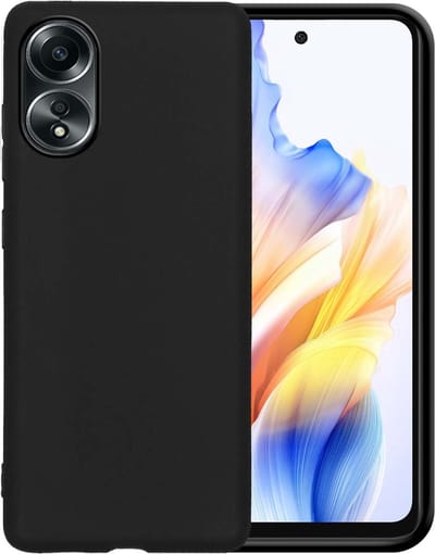 Hoesje - Geschikt voor OPPO A58 - Sterk & Shockproof - Siliconen Case - Hoes Cover - Telefoonhoes - Zwart