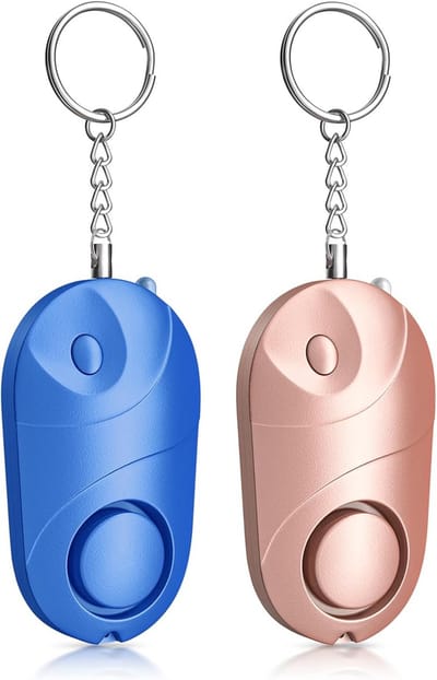 2x Persoonlijk Veiligheidsalarm met LED Licht - 140dB Sirene voor Zelfverdediging