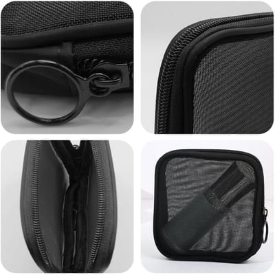 Dailygoods- Netvakken 4 Stuks - Draagbare Reisnetvakken - Kleine Make-uptassen - Lichtgewicht Nylon - Ademend Materiaal - 12 x 12 x 2 cm - Opbergzakken