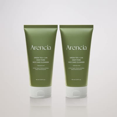 Arencia Groene Thee + LHA Diep Reinigende Mochi Zeep Reiniger 150ml Duo Pak 2ST gray