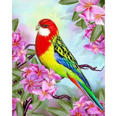 5D DIY Diamond Painting Gekleurde vogel Borduren Kruissteek Strass Mozaïek Home Decor 20X30CM yellow