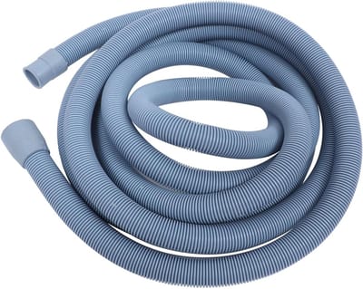 Wasmachine Afvoerslang - Afvoerwaterverlenging - Wastafel Aansluiten - Flexibel Buigbaar - 4 meter - Grijs