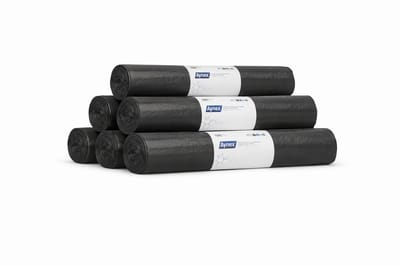Hynex vuilniszak 60 liter - 150 stuks - Afvalzakken - Vuilzakken - Pedaalemmerzakken - Gerecycled HDPE - 60 x 80 cm - Set van 6 rollen x 25 stuks - Zwart