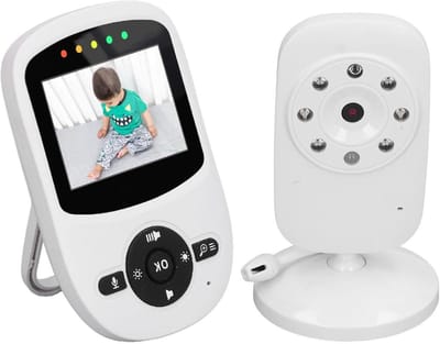 Babycamera met Monitor - Babyfoon Videobabyfoon - Babybewaking Thuis - Tweerichtingscommunicatie - 2.4 inch Scherm - Wit