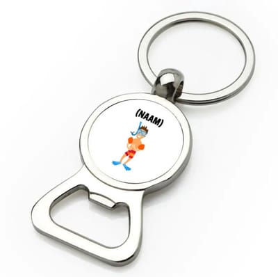 Akyol - zwem met eigen naam flesopener - Zwemmen - zwemmer - sport - 9 bij 3 cm