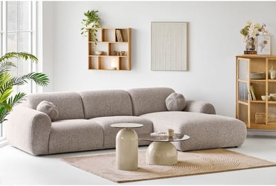 House Nordic Loungebank Clyde - Grijs Rechts - 180x120x78cm